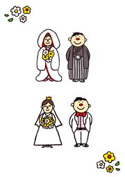 新郎新婦イラスト